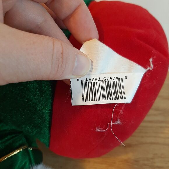 2001 TB Toy Trading 12" White Christmas Bear Plush Stuffed Animal Holiday Toy - Picture 10 of 10